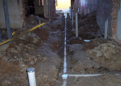 Internal plumbing for restaurant in South Melbourne