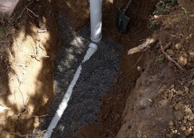 sewer repair in backyard