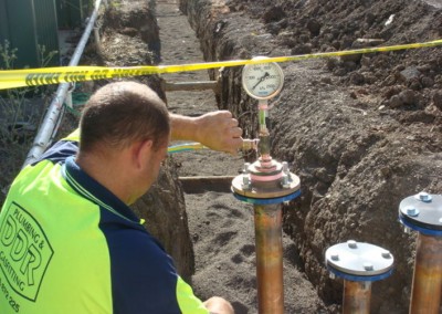 underground pipes installed tested & finished product